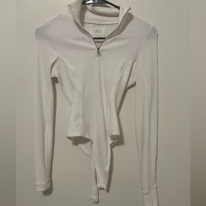 Alo Yoga Rise-Up Long Sleeve Bodysuit - Ivory